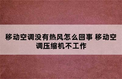 移动空调没有热风怎么回事 移动空调压缩机不工作